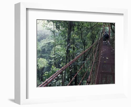 Visitors on Suspension Bridge Through Forest Canopy, Monteverde Cloud Forest, Costa Rica-Scott T. Smith-Framed Photographic Print