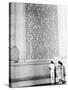 Visitors Reading the Inscription of Pres. Abraham Lincoln's Gettysburg Address, Lincoln Memorial-Thomas D^ Mcavoy-Stretched Canvas