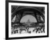 Visitors Strolling Around the Eiffel Tower-null-Framed Photographic Print