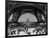 Visitors Strolling Around the Eiffel Tower-null-Framed Photographic Print