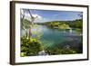 Visitors Taking a Cruise on Lake Kozjak, Plitvice Lakes, Plitvicka Jezera, Croatia-Martin Zwick-Framed Photographic Print