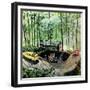 "Visitors to Cabin in the Woods", August 23, 1958-Thornton Utz-Framed Giclee Print