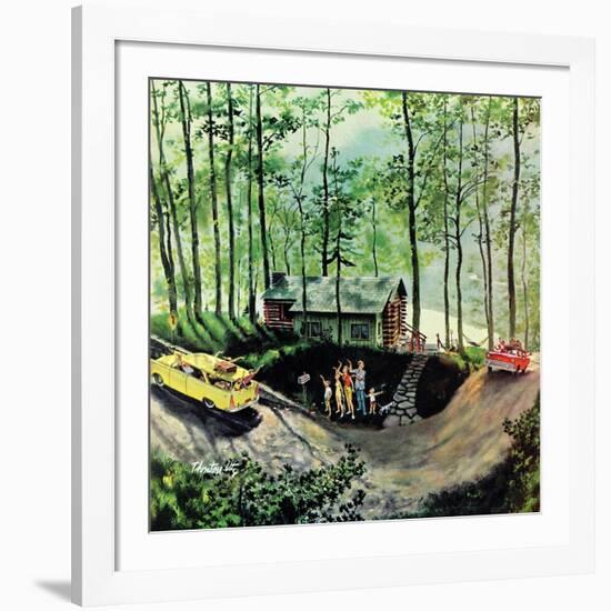 "Visitors to Cabin in the Woods", August 23, 1958-Thornton Utz-Framed Giclee Print