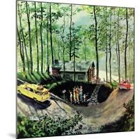 "Visitors to Cabin in the Woods", August 23, 1958-Thornton Utz-Mounted Giclee Print