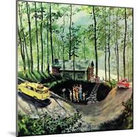 "Visitors to Cabin in the Woods", August 23, 1958-Thornton Utz-Mounted Giclee Print