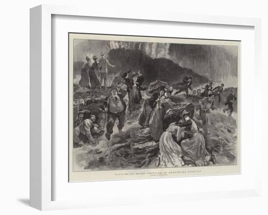 Visitors to Mount Vesuvius, an Unexpected Eruption-William Small-Framed Giclee Print