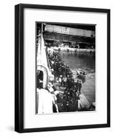 Visitors to Port Doumen, Saigon, Vietnam, 1900-null-Framed Giclee Print