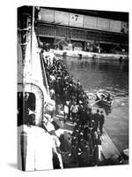 Visitors to Port Doumen, Saigon, Vietnam, 1900-null-Stretched Canvas