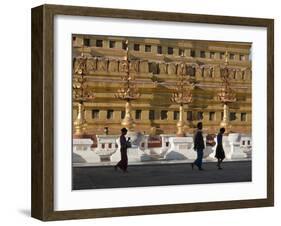 Visitors to the Buddhist Temples of Bagan, Myanmar (Burma)-Julio Etchart-Framed Photographic Print