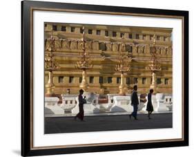 Visitors to the Buddhist Temples of Bagan, Myanmar (Burma)-Julio Etchart-Framed Photographic Print