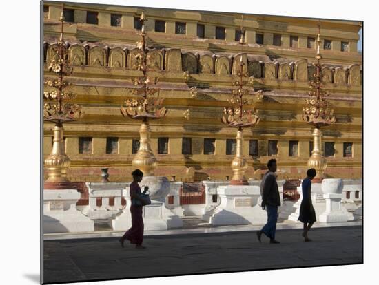 Visitors to the Buddhist Temples of Bagan, Myanmar (Burma)-Julio Etchart-Mounted Photographic Print