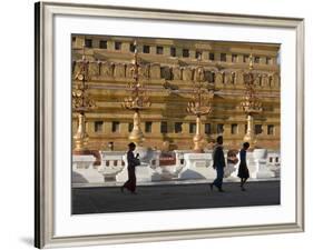 Visitors to the Buddhist Temples of Bagan, Myanmar (Burma)-Julio Etchart-Framed Photographic Print