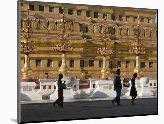 Visitors to the Buddhist Temples of Bagan, Myanmar (Burma)-Julio Etchart-Mounted Photographic Print