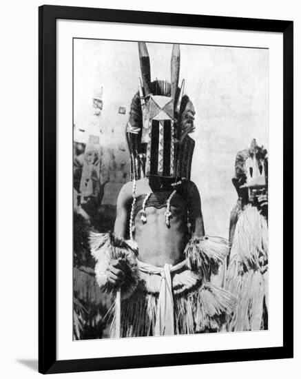 Visored Mask of Highland People, Africa, 1936-null-Framed Giclee Print