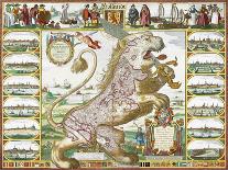 Leo Hollandicus' by Nicolas Visscher.A Map Of Holland-Visscher-Mounted Giclee Print