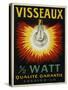 Visseaux 1/2 Watt Advertising Poster-null-Stretched Canvas