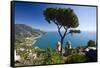 Vista from Hillside Town of Ravello-null-Framed Stretched Canvas