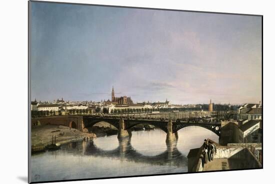 Vista General De Sevilla Desde Triana-1862-Manuel Barron y Carrillo-Mounted Giclee Print