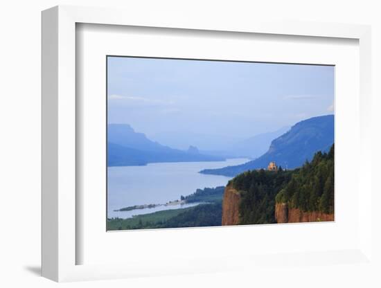 Vista House, from Chanticleer Point, Columbia Gorge National Scenic Area, Oregon, USA-Rick A. Brown-Framed Photographic Print