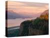 Vista House on Crown Point at Columbia River, Tom McCall Nature Preserve, Columbia River Gorge N...-null-Stretched Canvas