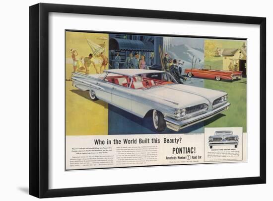 Vista-Lounge Interiors with Seats Wider Than a Sofa, in the New Wide-Track Pontiac-null-Framed Photographic Print