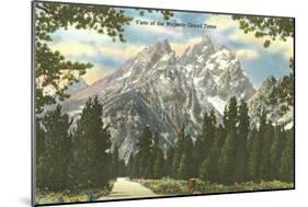 Vista of Majestic Grant Teton-null-Mounted Art Print