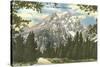 Vista of Majestic Grant Teton-null-Stretched Canvas