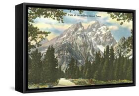 Vista of Majestic Grant Teton-null-Framed Stretched Canvas