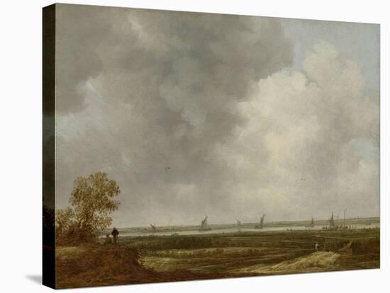 Vista of the Floodplain of a River (Panorama in Guelders)-Jan Van Goyen-Stretched Canvas