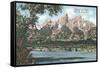 Vista of the Tetons from Snake River-null-Framed Stretched Canvas