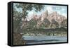 Vista of the Tetons from Snake River-null-Framed Stretched Canvas