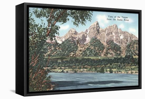 Vista of the Tetons from Snake River-null-Framed Stretched Canvas