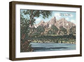 Vista of the Tetons from Snake River-null-Framed Art Print