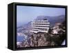Vistaero Hotel Perched on the Edge of a Cliff Above Monte Carlo, Monaco-Ralph Crane-Framed Stretched Canvas