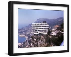 Vistaero Hotel Perched on the Edge of a Cliff Above Monte Carlo, Monaco-Ralph Crane-Framed Photographic Print