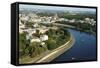 Vistula River, Krakow, Malopolska, Poland, Europe-Christian Kober-Framed Stretched Canvas