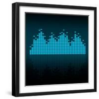 Visualisation of Sound Waves-oriontrail2-Framed Art Print