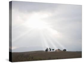 Vitaleta Chapel, Near Pienza, Val D'Orcia, Tuscany, Italy, Europe-Angelo Cavalli-Stretched Canvas