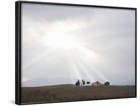 Vitaleta Chapel, Near Pienza, Val D'Orcia, Tuscany, Italy, Europe-Angelo Cavalli-Framed Photographic Print