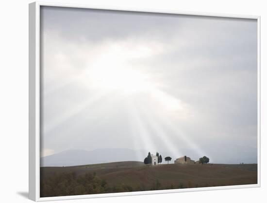 Vitaleta Chapel, Near Pienza, Val D'Orcia, Tuscany, Italy, Europe-Angelo Cavalli-Framed Photographic Print