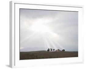 Vitaleta Chapel, Near Pienza, Val D'Orcia, Tuscany, Italy, Europe-Angelo Cavalli-Framed Photographic Print