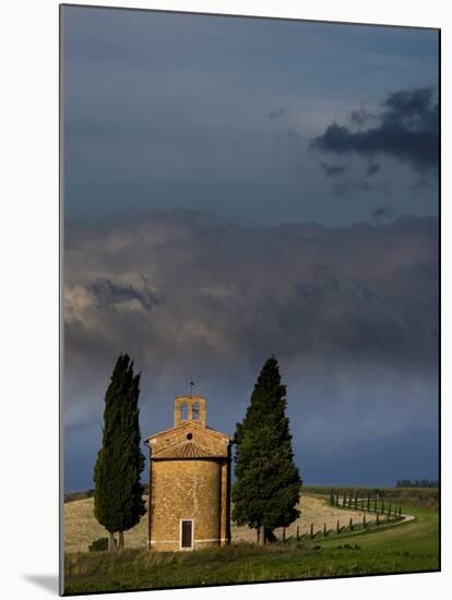 Vitaleta Chapel near Val D'orcia with Morning Light also known as The Church of the Madonna-Terry Eggers-Mounted Photographic Print