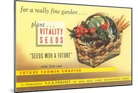 Vitality Seeds Advertisement, Vegetable Basket-null-Mounted Art Print