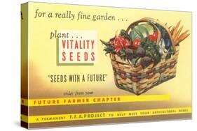 Vitality Seeds Advertisement, Vegetable Basket-null-Stretched Canvas