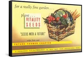 Vitality Seeds Advertisement, Vegetable Basket-null-Framed Stretched Canvas