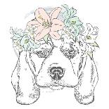 A Beautiful Dog and Beautiful Handbag. Clutch. Yorkshire Terrier. Vector Illustration for Greeting-Vitaly Grin-Art Print