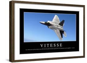 Vitesse: Citation Et Affiche D'Inspiration Et Motivation-null-Framed Photographic Print