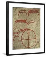 Vitlycke Rock Carvings, Tanum, Sweden-null-Framed Giclee Print