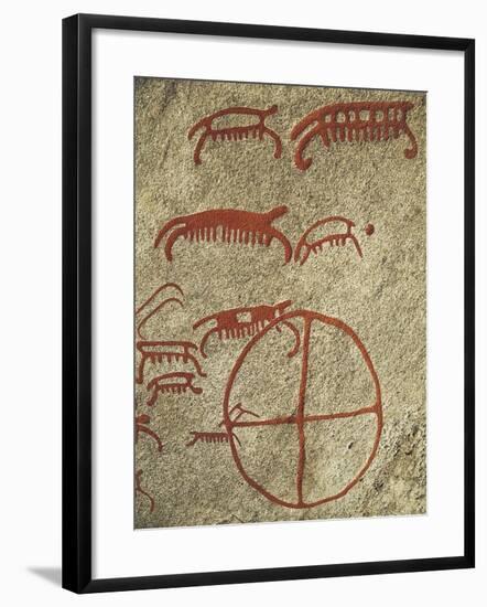 Vitlycke Rock Carvings, Tanum, Sweden-null-Framed Giclee Print