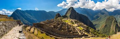 Mysterious City - Machu Picchu, Peru,South America. the Incan Ruins and Terrace. Example of Polygon-vitmark-Photographic Print